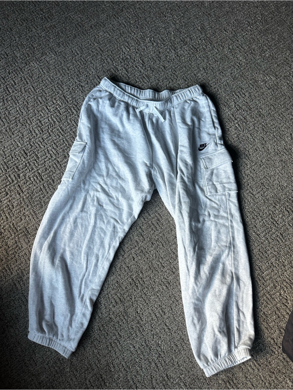 Nike Light Gray womens Cargo Sweatpants - Elastic Cuffs